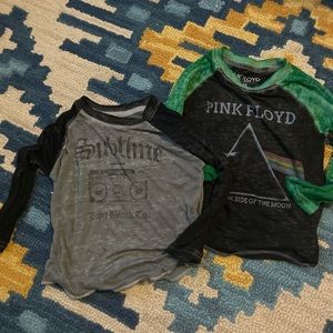 Sublime and Pink Floyd toddler shirts